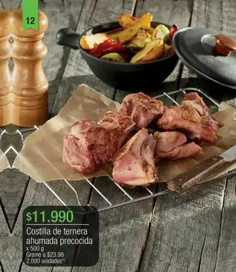 Jumbo Costilla de ternera ahumada precocida oferta