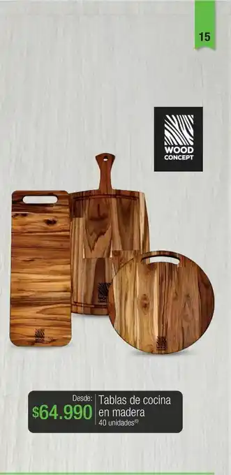 Jumbo Tablas de cocina en madera oferta