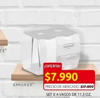 Ara Set x 4 vasos de 11,5 oz oferta