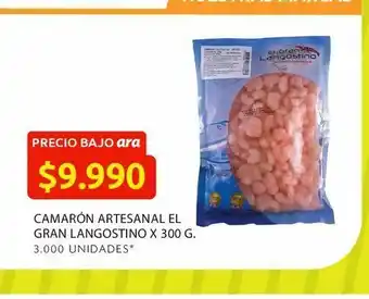 Ara Camarón artesanal el gran langostino x 300 g. oferta