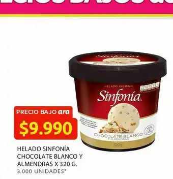 Ara Helado sinfonía chocolate blanco y almendras x 320 g. oferta