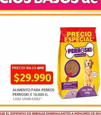Ara Alimento para perros perroski x 10.000 g. oferta