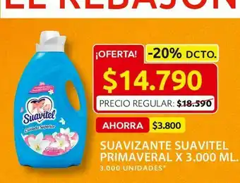 Ara Suavizante suavitel primaveral x 3.000 ml. oferta