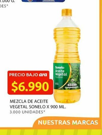 Ara Mezcla de aceite vegetal sonelo x 900 ml. oferta