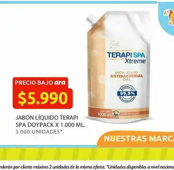 Ara Jabón líquido terapi spa doypack x 1.000 ml. oferta