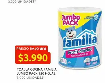 Ara Toalla cocina familia jumbo pack 150 hojas. oferta