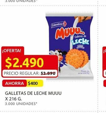 Ara Galletas de leche muuu x 216 g. oferta