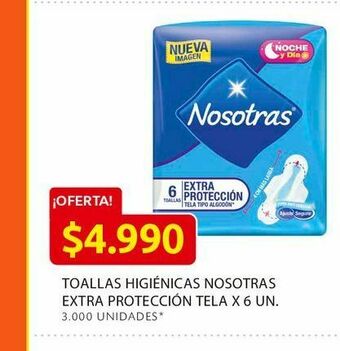 Ara Toallas higiénicas nosotras extra protección tela x 6 un. oferta