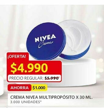 Ara Crema nivea multipropósito x 30 ml. oferta