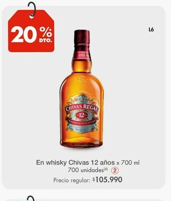 Metro Whisky chivas regal oferta