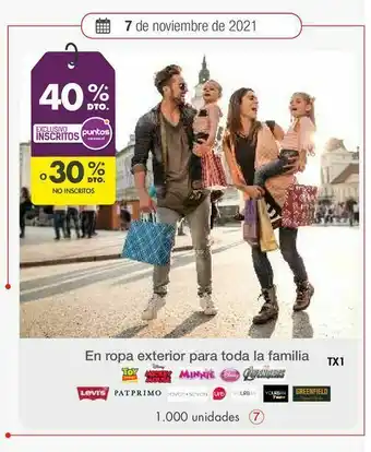 Metro Ropa esterior para toda la familia oferta