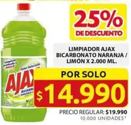 Ara LIMPIADOR AJAX BICARBONATO NARANJA / LIMÓN X 2.000ML oferta