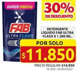 Ara DETERGENTE LÍQUIDO FAB ULTRA FLASH X 1.300ML oferta