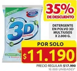 Ara DETERGENTE EN POLVO 3D MULTIUSOS X 2.000G oferta