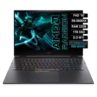 Falabella Portatil Omen 161 Amd Ryzen 9-5900hx Ram 32gb 1tb Ssd Radeon Rx 6600m oferta