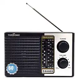 Falabella Radio Análogo Am Fm Sw1 Sw2 4 Bandas De Pilas Y Corriente Eléctrica oferta