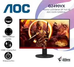 Falabella Monitor Gamer G2490vx 23.8 Negro Rojo oferta