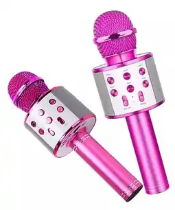 Falabella Micrófono Inalámbrico Fucsia Karaoke Ws-858 Bluetooth oferta