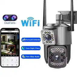 Falabella Cámara De Seguridad Exterior Doble Lente App V380 Seguridad oferta