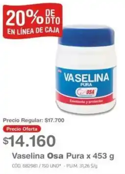 Makro Vaselina Osa Pura x 453g oferta