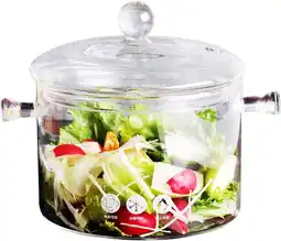 Falabella Olla Con Tapa Recipiente En Vidrio Templado Transparente oferta