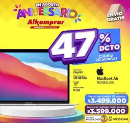 Alkomprar MacBook Air MGN63LA/A oferta