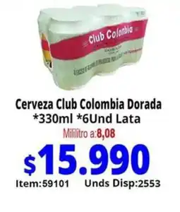 Cerveza Club Colombia Dorada