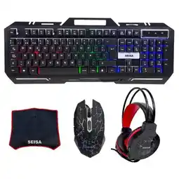 Falabella Kit Gamer Teclado Mouse Led Rgb Con Pad Y Auriculares Combo oferta