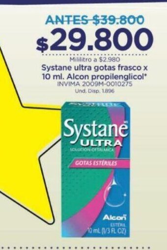 FarmaTodo Systane Ultra Gotas Frasco x 10ml Alcon Propilenglicol oferta