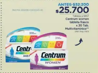FarmaTodo Centrum Women Tableta Frasco x 30 Tab Multivitaminico oferta