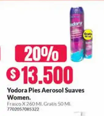 Yodora Pies Aerosol Suaves Women