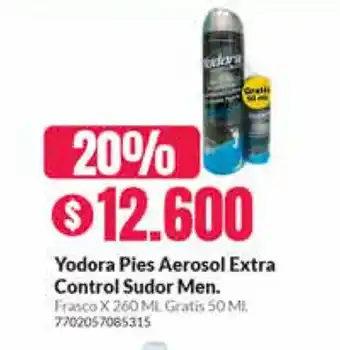 Yodora Pies Aerosol Extra Control Sudor Men