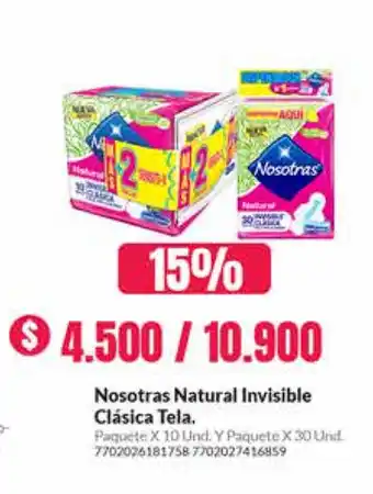 Nosotras Natural Invisible Clasica Tela