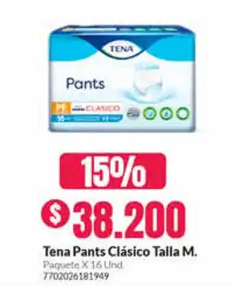 Droguería Alemana Tena Pants Clasico Talla M. oferta