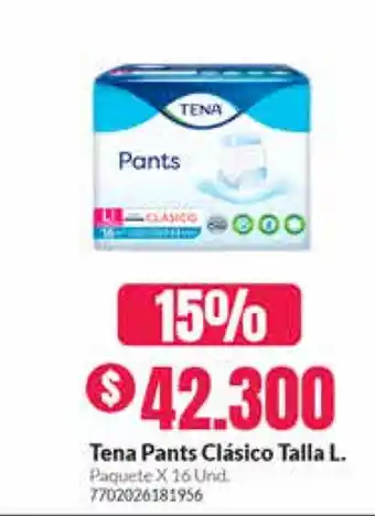 Droguería Alemana Tena Pants Clasico Talla L. oferta