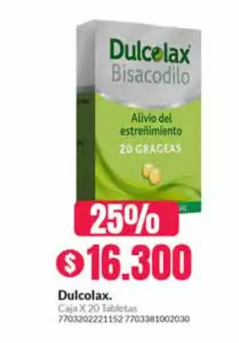 Droguería Alemana Dulcolax 20 Tabletas oferta