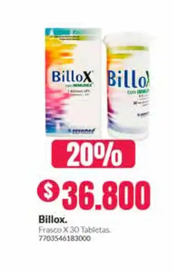 Droguería Alemana Billox Frasco x 30 Tabletas oferta