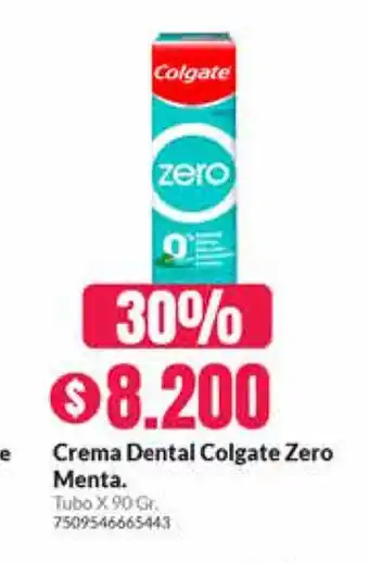 Droguería Alemana Crema Dental Colgate Zero Menta oferta