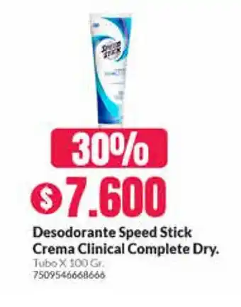Droguería Alemana Desodorante Speed Stick Crema Clinical Complete Dry oferta