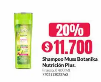 Droguería Alemana Shampoo Muss Botanika Nutricion Plus oferta