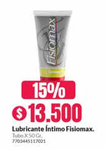 Droguería Alemana Lubricante Intimo Fisiomax oferta