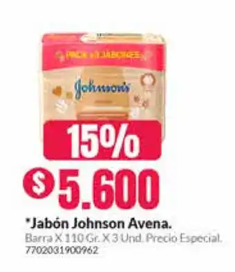 Jabon Johnson Avena