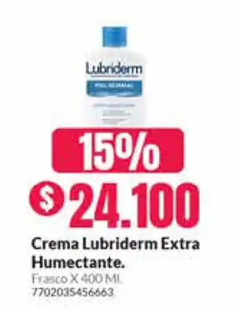 Droguería Alemana Crema Lubriderm Extra Humectante oferta