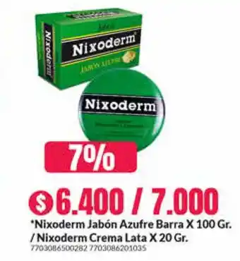 Droguería Alemana Nixoderm Jabon Azufre Barra X 100 Gr oferta