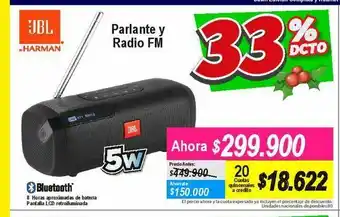 Parlantes y radio fm