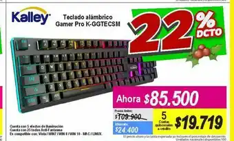 Alkomprar Teclado alambrico gamer pro k-ggtecsm oferta