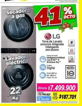 Alkomprar Torre de lavado solucion integrada lg oferta