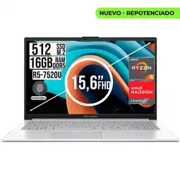 Falabella PORTATIL VIVOBOOK AMD RYZEN 5-7520U SSD 512GB RAM 16GB LED 15,6 FULL HD oferta