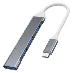 Falabella Hub multipuertos adaptador USB en aluminio 4 puertos multi usb-c oferta