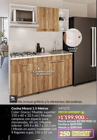Homecenter Cocina Moscú 1.5 Metros oferta